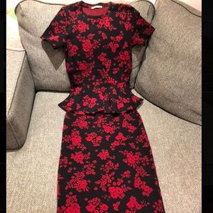 Zara Peplum Top and Skirt Knit Set